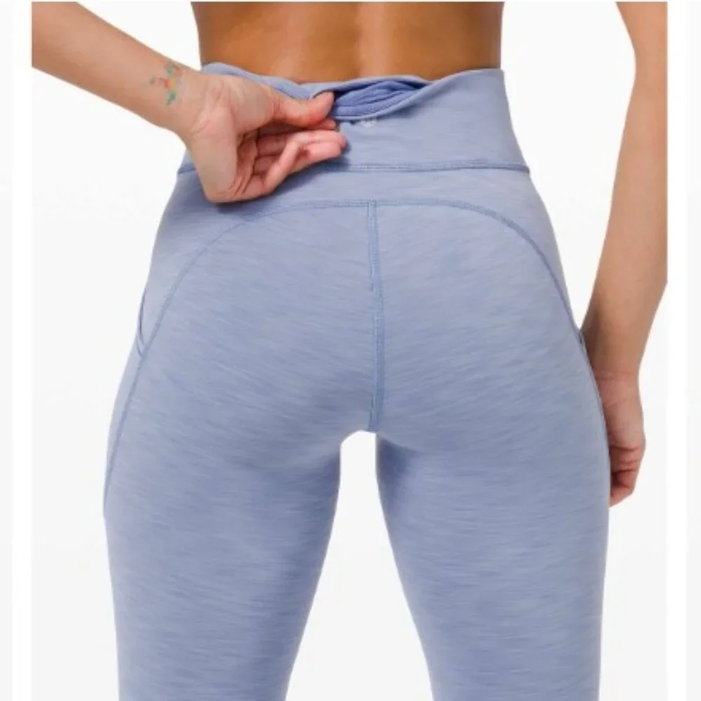 Invigorate High-Rise Tight 28" *Online Only Color: Heathered Water Drop Size4 - Picture 3 of 7